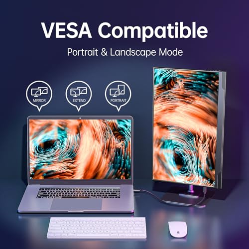 cocopar Portable Monitor - Upgraded 17.3 Inch 1080P FHD IPS HDR 100% sRGB FreeSync USB-C Gaming Monitor with Type-C Mini HDMI for PS4 Laptop PC Mac Surface, VESA mountable…