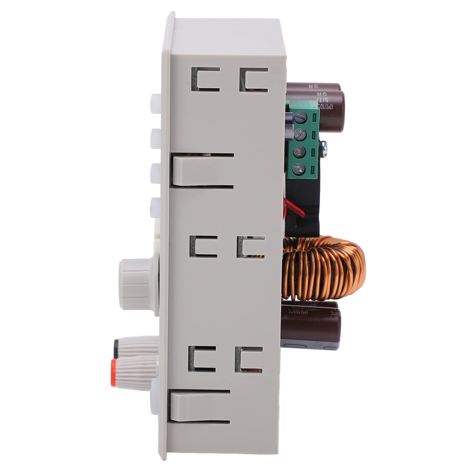 DC-stabilisiertes Netzteilmodul, Einstellbar, Hoher Wirkungsgrad, 60 V, 12 A, für Heimwerkerprojekte und LED-Beleuchtung, ABS, Rotes Kupfer