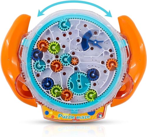 迷宮ボール 3D 立体迷路 知育玩具 子供 おもちゃ バランスの改善 脳のトレーニング 楽しいゲーム 集中力向上 立体 パズル 電子機器から離れる ギフト 玩具 おもちゃ セール オレンジ