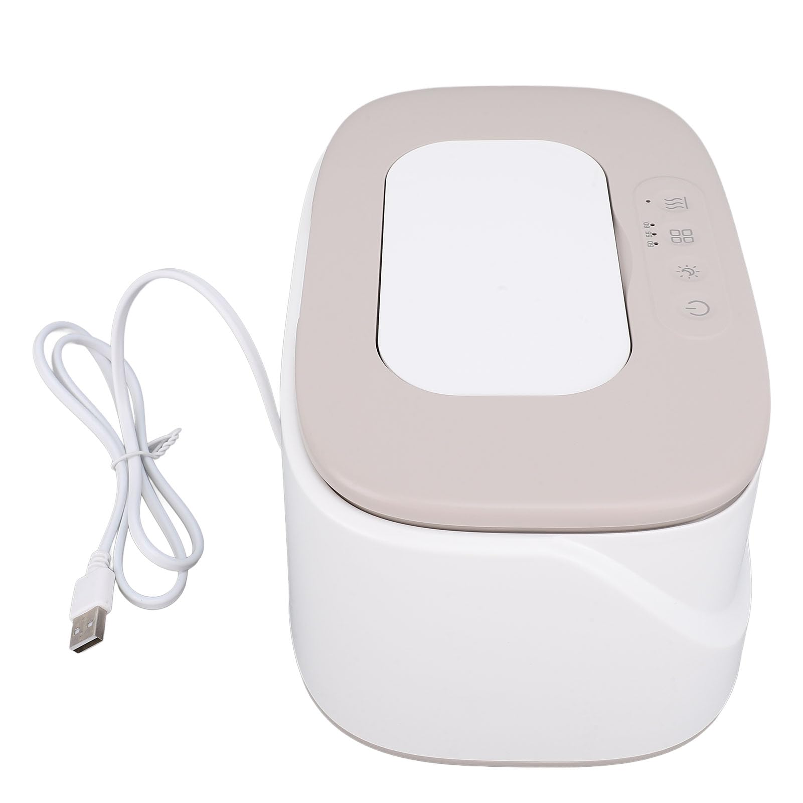 Calentador de Toallitas Húmedas para bebé, Control Inteligente de Temperatura, Dispensador Calentador de Gran Capacidad para Luz Nocturna, Función para Recién Nacidos PP (GREY)