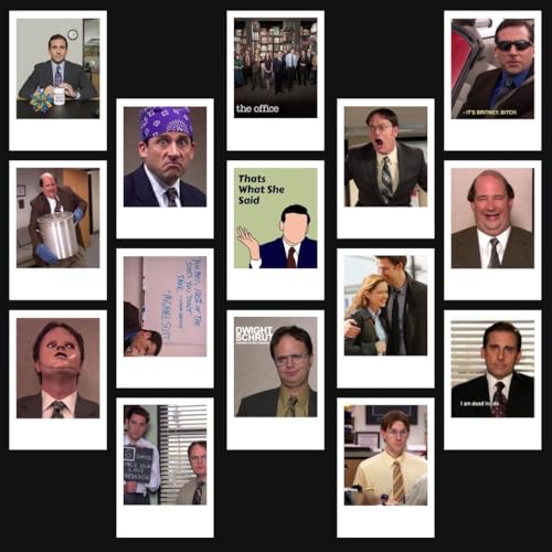 Image of The Office Poster | The Office TV Show Mini Poster Kit (Set of 15) | Best Moments of Office Show Polaroids Sized (8 x 6 cm) Posters for Phone Accessories, Bedroom, Office, room decoration (The Office)