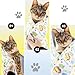 NICECHEF Cat Wrap for Cutting Nails and Grooming,Cat Restraint Wrap for Nail Clipping,Self-Adhesive Fabric Cat Swaddle Burrito Wrap for Nail Trimming (Giraffe Lion Style)