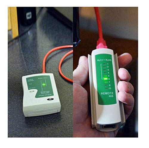 Image of TERABYTE RJ45 and RJ11 LAN network Ethernet internet cable Tester RJ 45 Cat5 RJ 11 /12 Network Cable Tester for RJ45 RJ11 RJ12 CAT5 CAT 6 Lan Adapter Tester Without Battery