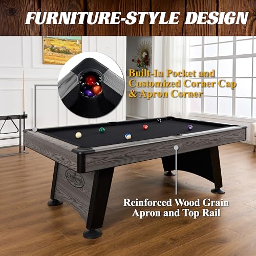 Image of Barrington Billiards Drop Pocket Pool Table with Complete Accessory Set