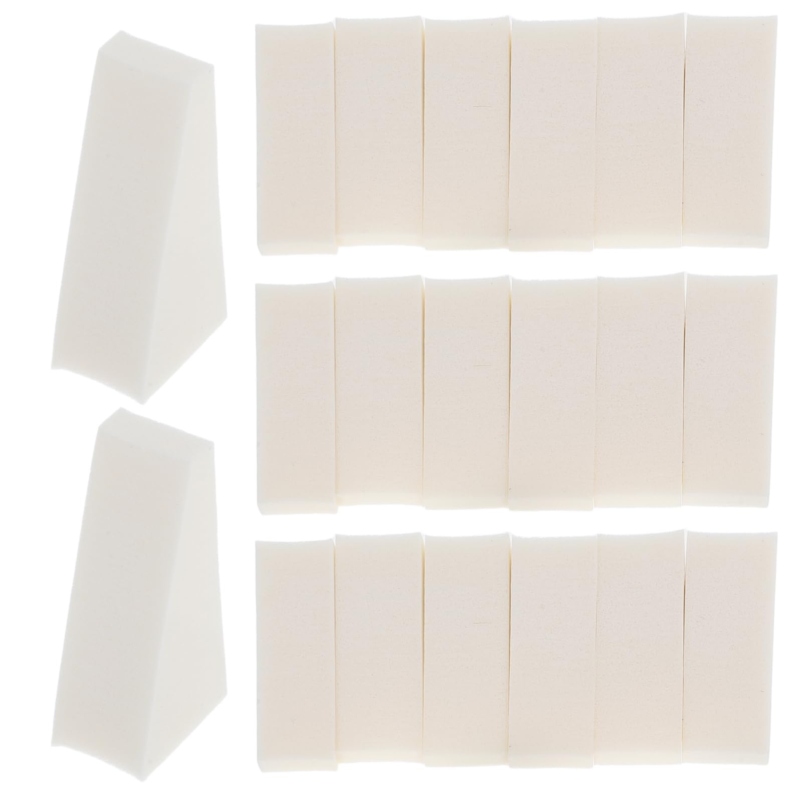 Outanaya 40Pcs Triangle Cosmetic Wedges for Makeup Application Soft Sponges for Foundation Powder and Nail Art Portable and Reusable Mini Applicators