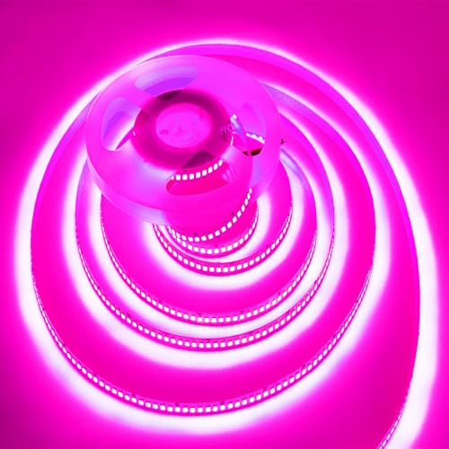 Image of LED Strip Lights,AC110-130V Dimmable 10000LM 16.4ft /5m SMD 2835 600 LEDs Waterproof IP44 LED Lights Strip Ribbon, More Brightness Than Low Voltage LED Strip Lights (Pink)