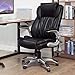 SONGMICS Extra Big Office Chair, High Back PU Executive Chair with Thick Seat and Tilt Function, Flip Up Arms, Black UOBG94BK