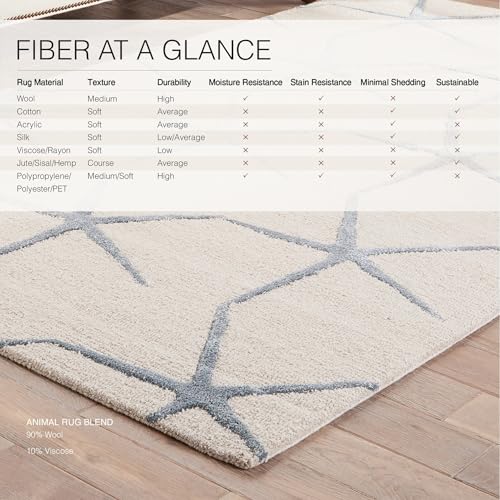Image of Hand Tufted Wool Carpets Anti Shedding Rug Modern Carpets for Living Room Size 8x10 Feet