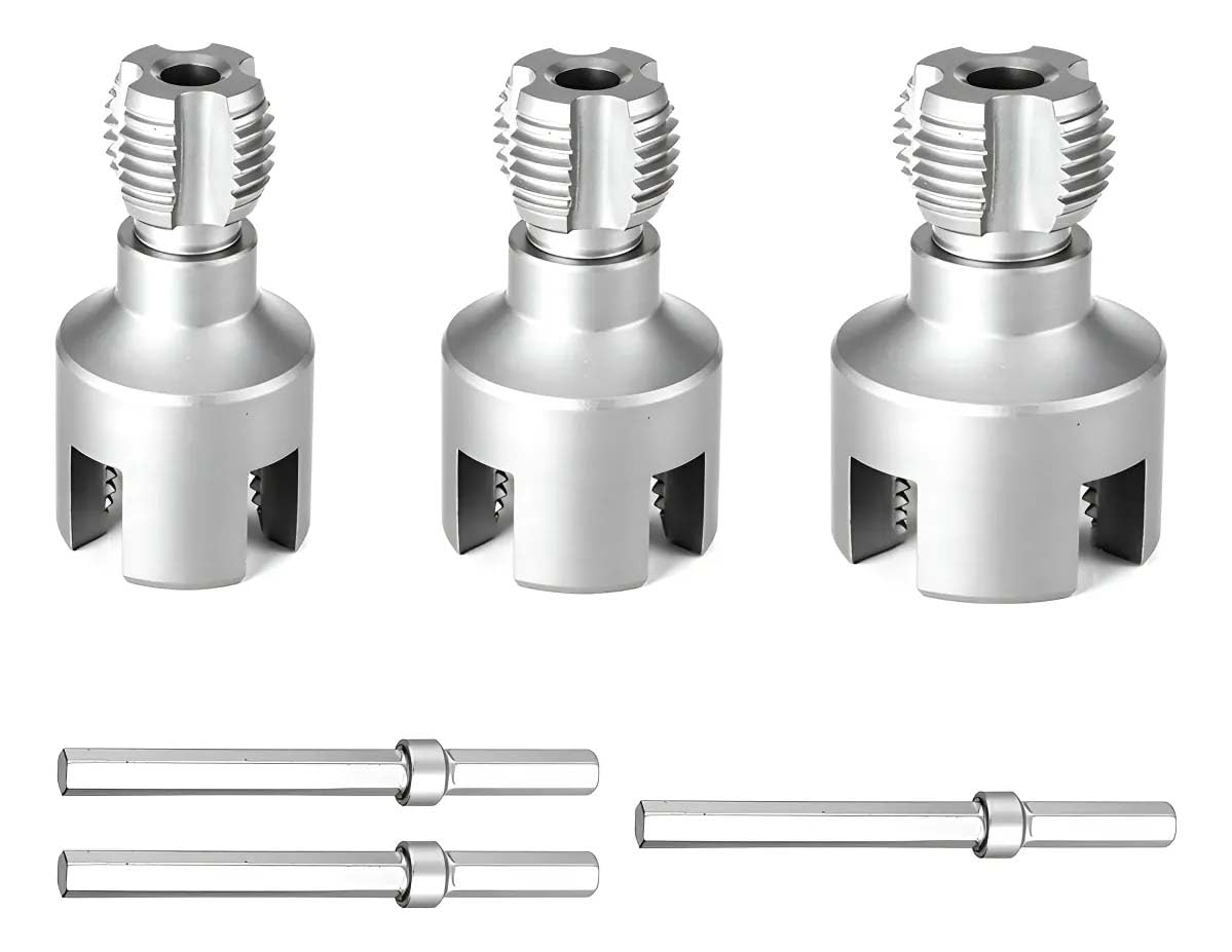 A AND S TOOL® 3pcsPipe Threading Tool PCB Drilling 1/2'' 3/4'' 1'' Chrome Vanadium Steel Water Pipes PPR PVC MPP Hex Bits-picture-22