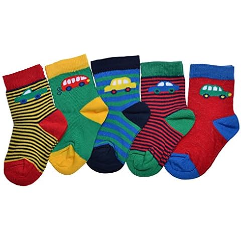 5 pairs of Car designs baby socks Cover