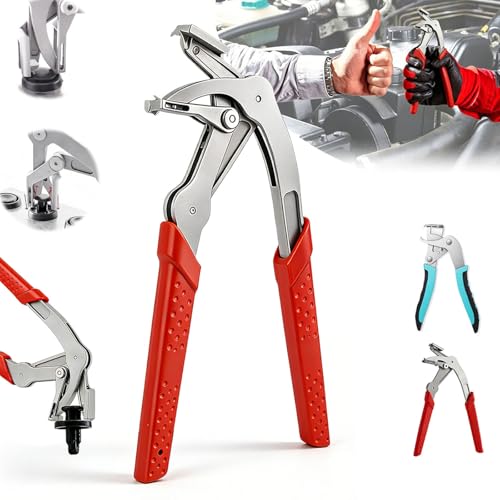 Car Clip Pliers Automotive Clip Removal Tool Auto Fastener Clip Removal Pliers 17-4 Stainless Steel Panel Trim Removal Tool Car Clip Remover Tool Damage-Free Disassembly (Red-1pcs)
