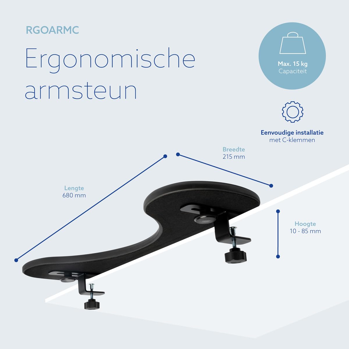 Ergonomische armsteun bureau - Xymann Arc polssteun bureau - - Ergo