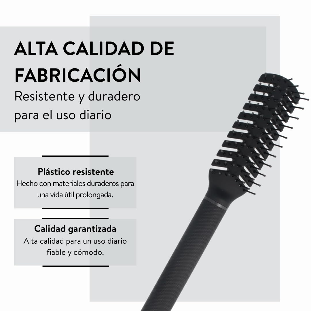 PARSA Men Cepillo Secador para Estilizado Máximo con Pins Antiestáticos, Ideal para Todos los Tipos de Cabello y Longitudes, Cepillo para Hombre