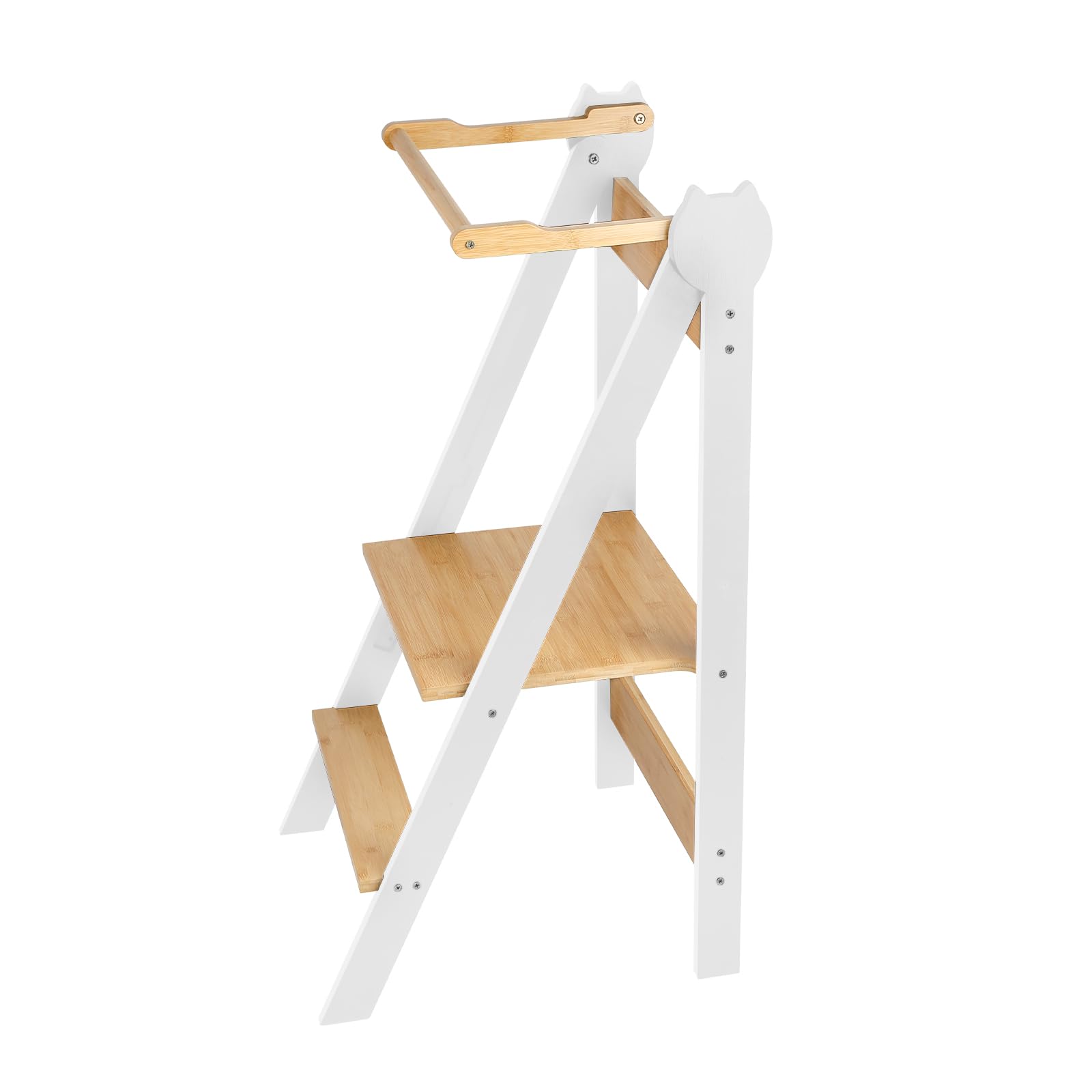 Torre di apprendimento Montessori in legno, 3 altezze regolabili, piedi antiribaltamento, torre di osservazione naturale, metodo Montessori, per bambini a partire da 12 mesi