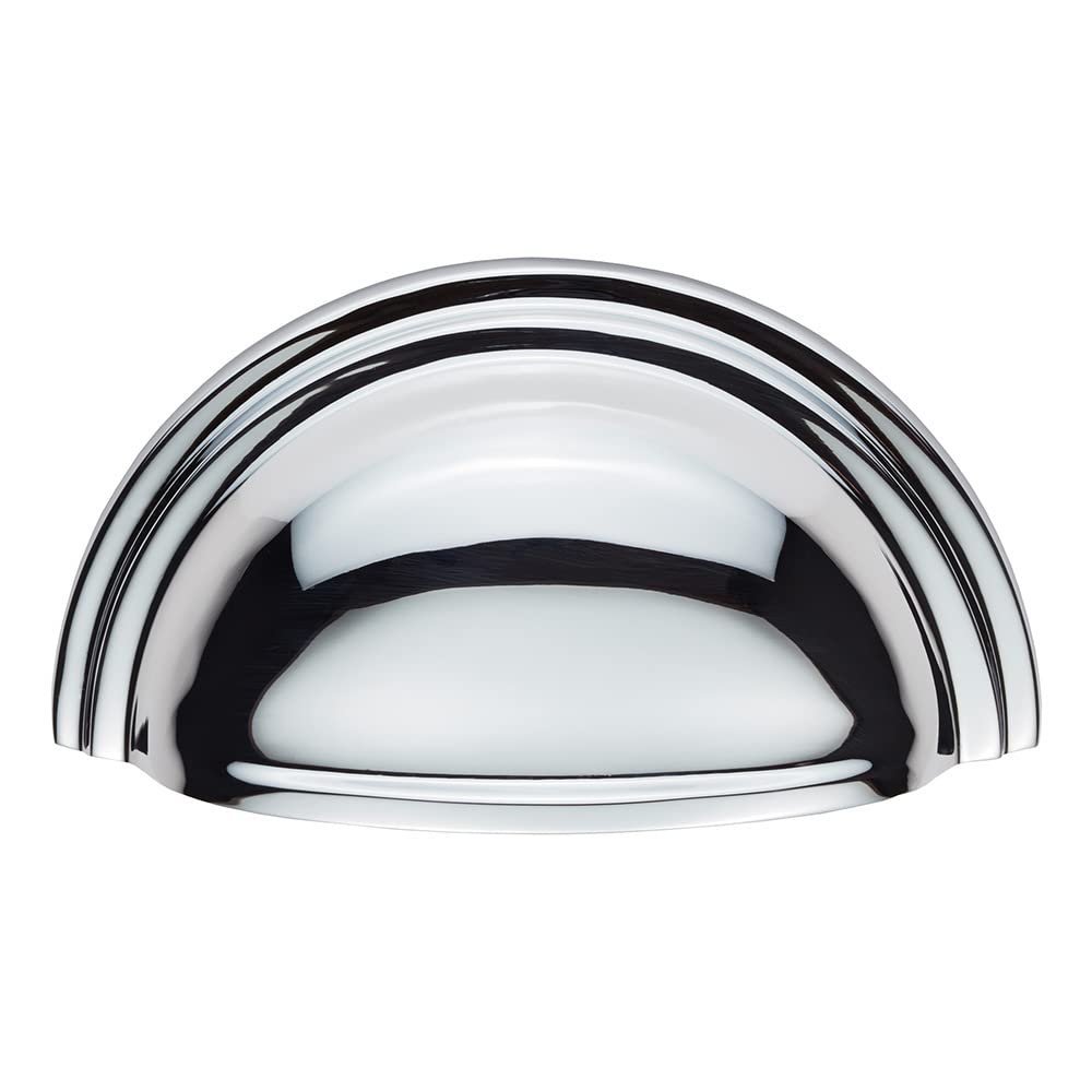 FTD VICTORIAN CUP PULL 76MM C/C, Polished Chrome, 92 mm