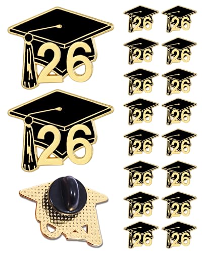Image of Graduation Pins Bulk with Storage Bag for Class of 2026 Graduation Cap Diploma Enamel Pins for Backpack Hat Jackets Congrat Grads Gifts for Students Teachers Classmates 2026 Graduation Party Favors