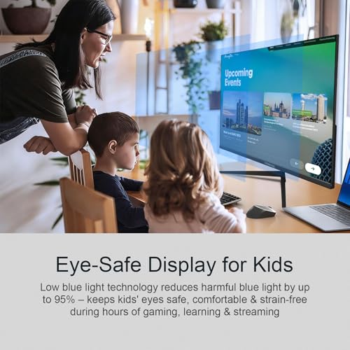 Image of 32 Inch 4K UHD Monitor, 3840 x 2160 Fast IPS Computer Monitor, 3000:1 Contrast, sRGB 120%, Blue Light Filter, Free-Sync, Zero Frame Screen With HDMI, DisplayPort for Home and Office, VESA(100x100mm)