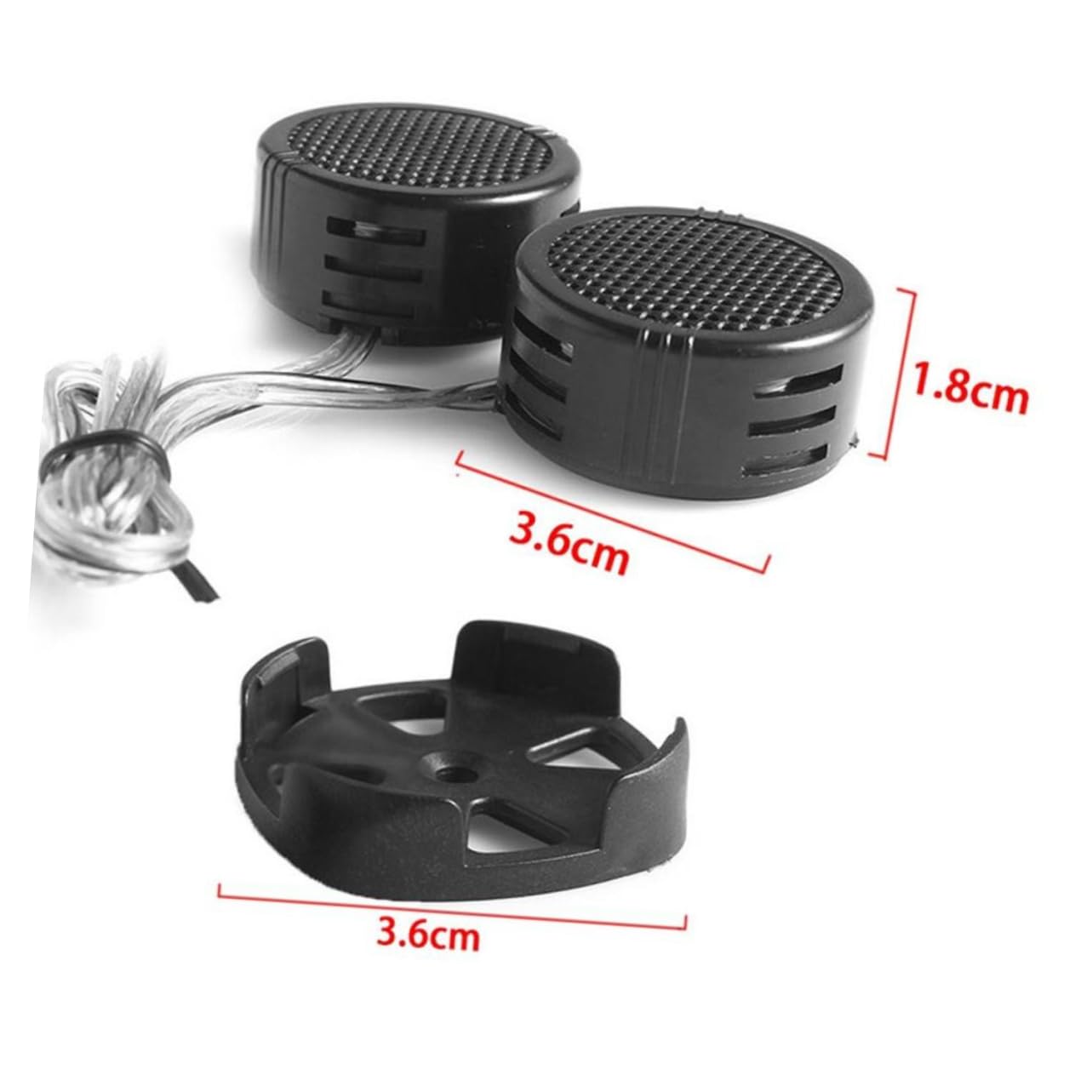 DOITOOL Pair of Car Mini Dome Loudspeakers High Frequency Audio Tweeter Metal and Steel Basket