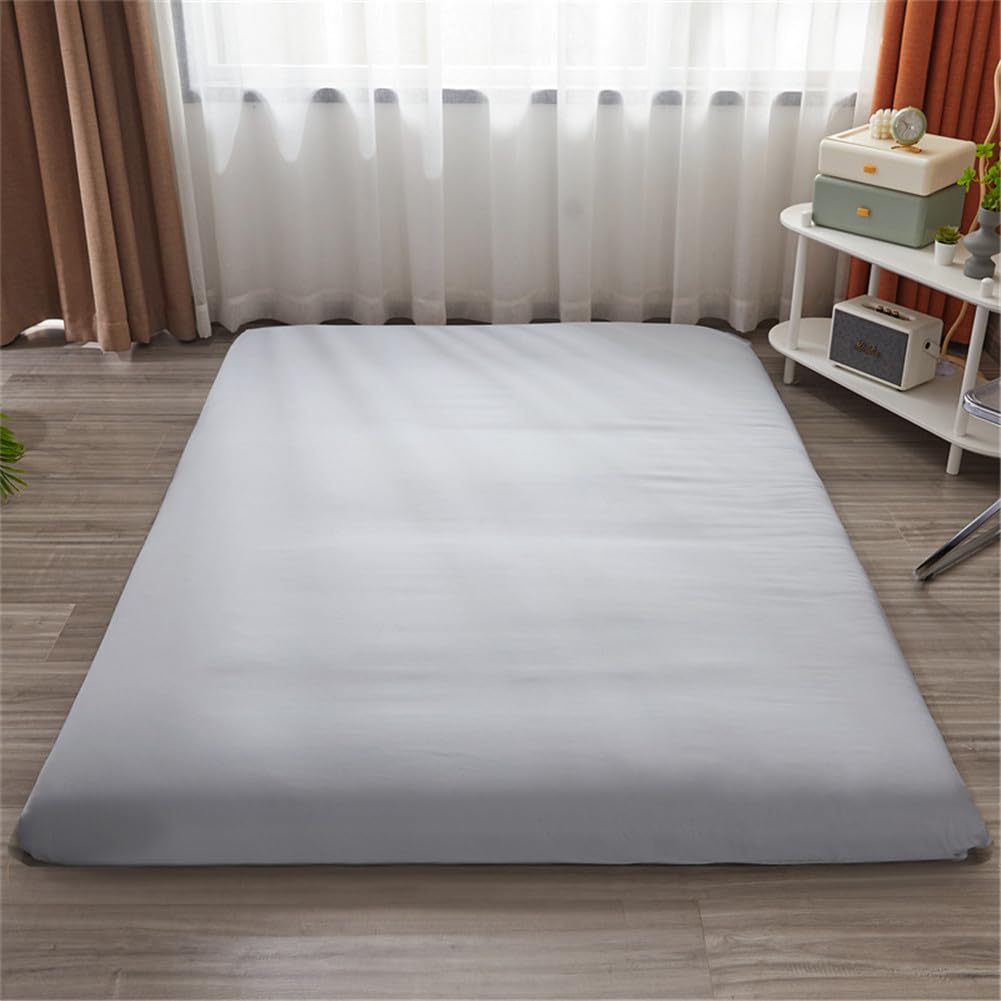 Morbuy Mattress Protector Mattress Cover Zipped Closure Fully Fitted 360° Encasement Machine Washable for Single Double King Super King Bed (120x200cm,Simple gray)