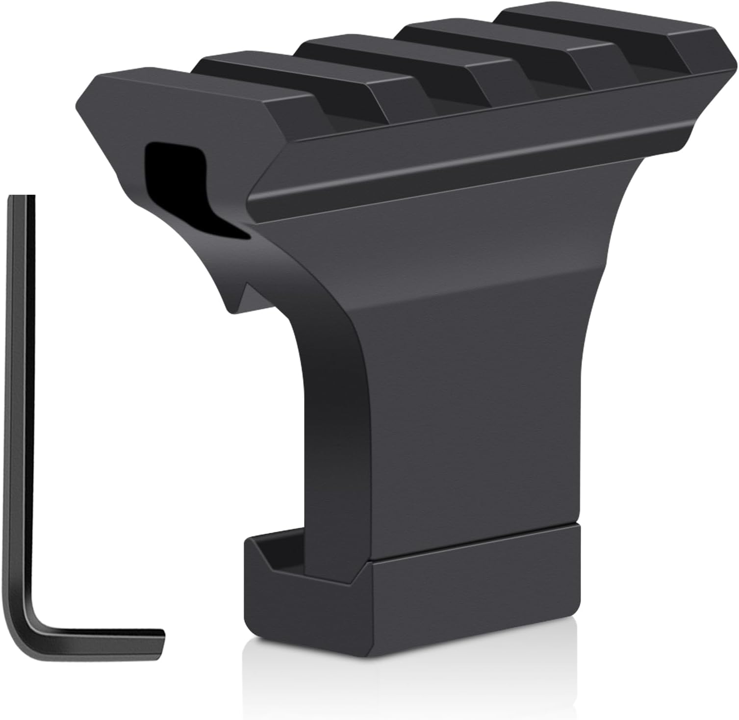 LONSEL 90° Picatinny Offset Rail Mount, 3 4 5 Slots 90 Degree Offset Picatinny Rail Mounts Aluminum Low Profile Adapter for Flashlight Laser Sight Optics