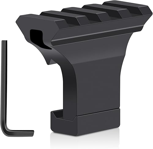90 Picatinny Offset Rail Mount, 3 4 5 ranuras 90 grados Offset Picatinny Rail Mounts Aluminio Bajo Perfil Adaptador para Linterna Laser Visión