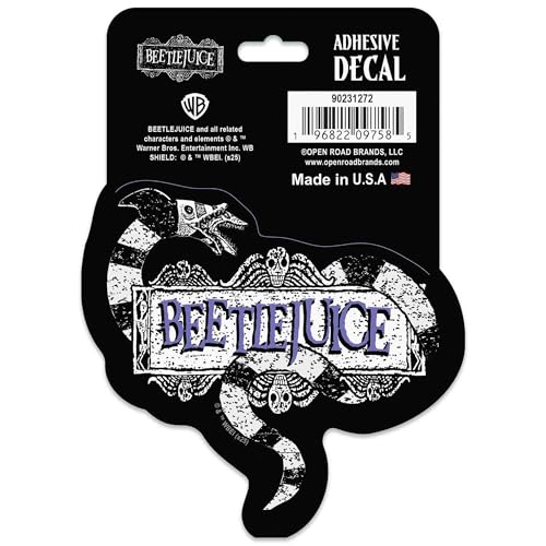 Beetlejuice Spooky Adhesive Vinyl Decal - Vintage Beetlejuice Sticker for Car Water Bottle or Laptop