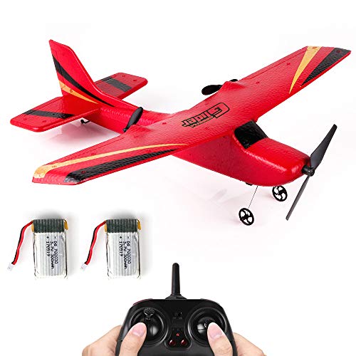 RC Airplane Z50 RTF RC Plane 2.4Ghz 2CH 6-Axis Gyro EPP Remote Control Airplane Glider 340mm Wingspan with 2pack LiPo Batteries