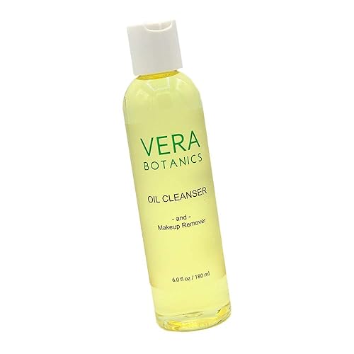 Aceite limpiador natural y removedor de maquillaje de Vera Botanics. Solo 4 ingredientes. Limpiador de aceite diario suave para un lavado facial