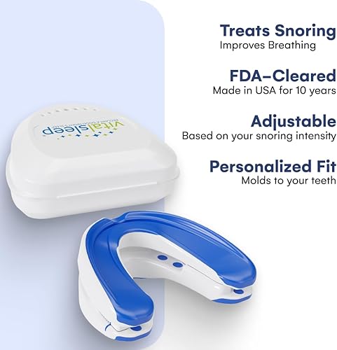 Miniatura 7 de VitalSleep - Protector bucal antironquidos para hombre, dispositivo ajustable para ronquidos, dispositivo antironquidos personalizado con máscara de