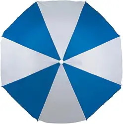 Guarda-sol Grande Liso Praia Pesca Piscina Alumínio 1,80m Verão Azul