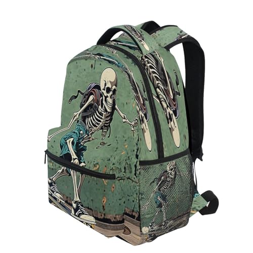 Skateboard Skeleton Skull Backpacks for Kids Teens School Bookbags for Elementary Middle High School Students Back Pack Laptop Daypack for Girls Boys Age 4-18 Years2