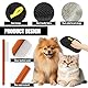 2 Stück Pet Hair Remover Glove Set, Mit Großem Handschuh und Hölzern Katzenkamm, Katzen Handschuhe Fellpflege, Wiederverwendbare Antistatische Handschuhe Doppelseitige, Geeignet für Alle Längen