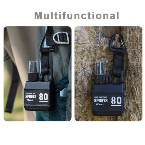 Camp Mini Spray Bottles with Hanging Buckle - 4 Pcs Refillable Dispenser Bottle with Molle Clip Strap3