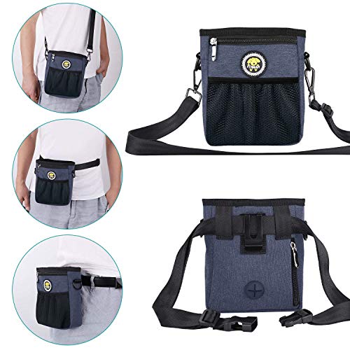 Fttouuy Futterbeutel Hunde wasserdicht Futtertasche für Hundetraining, perfekte Hunde Leckerlie Tasche für Agility-Training (Blau)