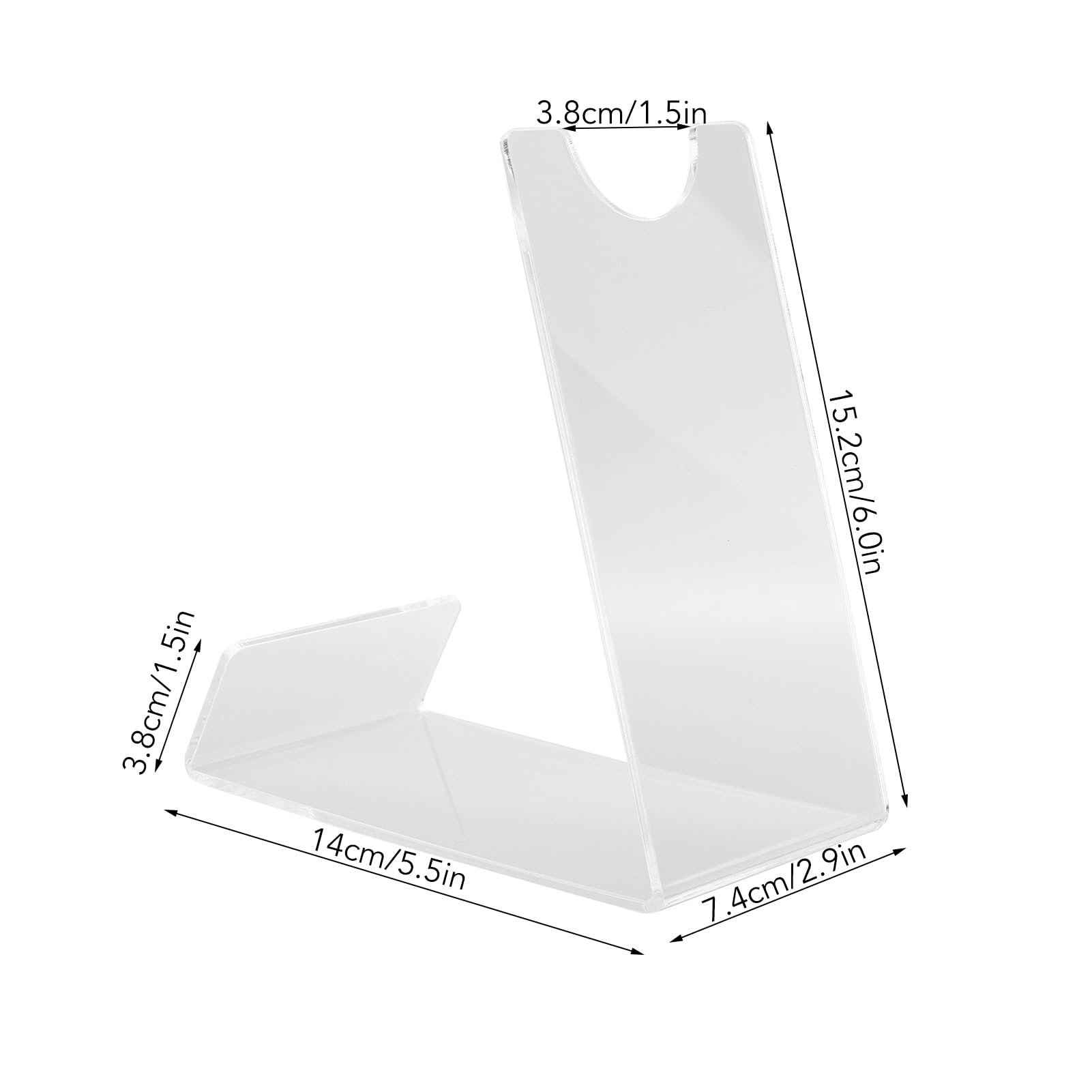 CHEOTIME 2 Pieces Shofar Stand,Clear Shofar Stand, Sword Holder, Sturdy Shofar Horn Stand for Oryx, Kudu, Yemenite Shofars Swords, Christmas Home Office Decor