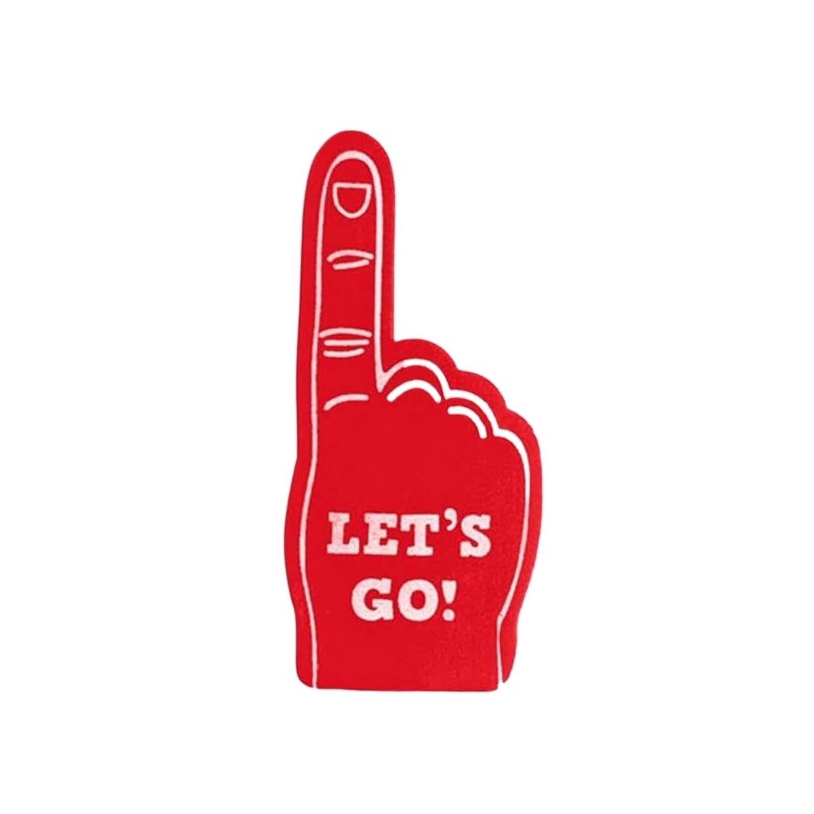 1pc Giant EVA Foam Finger Universal Cheerleading Hand Props Sports Event Cheering Palm Party Number 1 Fans Team Support Tool for Parties Celebration(Red)