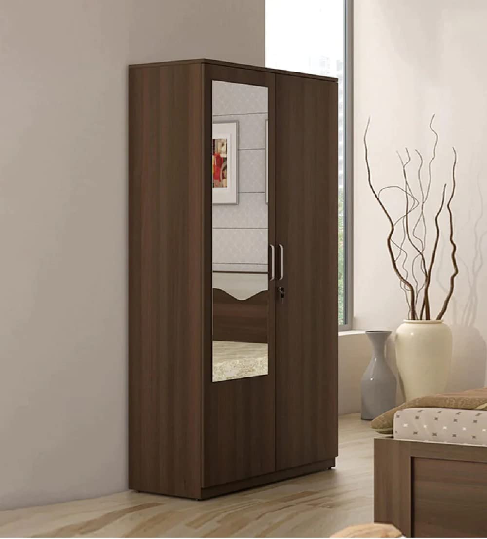 MAMTA DECORATION Engineered Wood Wardrobe with 2 Doors for Bedroom Wooden Almirah for Living Room Home (Dark Acacia Finish)-image-31