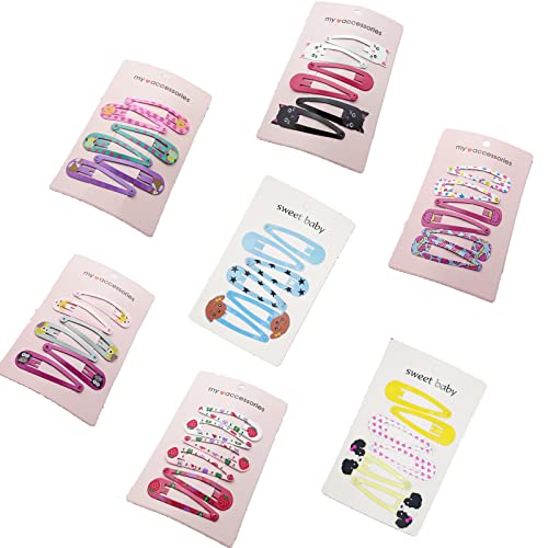 42 StückTier Snap Haarspangen Tierfrucht Haarclips Wassertropfen Haarnadel Niedlichen Cartoon Muster Haarnadeln Kinder Haarspangen für Kleinkinder Kinder Mädchen Cover