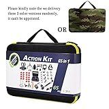 Kag 65-In-1 ZubehãR Kit Compatible With Hero 7, Held 4,5,6, Sitzung, Schwarz, Hero 2018, Fusion, Kopfband Bike Car Rucksack Clip Halterung Fã¼R Akaso Yi Apeman Vivitar Sjcan Xiaomi
