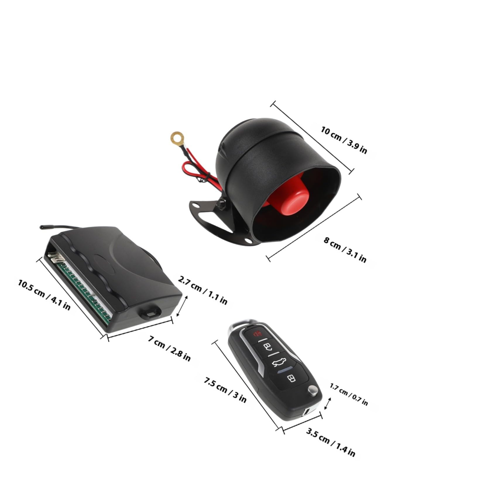 Kit D'entrée sans Clé pour Voiture Démarrage à Distance du Moteur, Serrure Centrale en Plastique et Métal, Système Anti-vol Facile à Installer