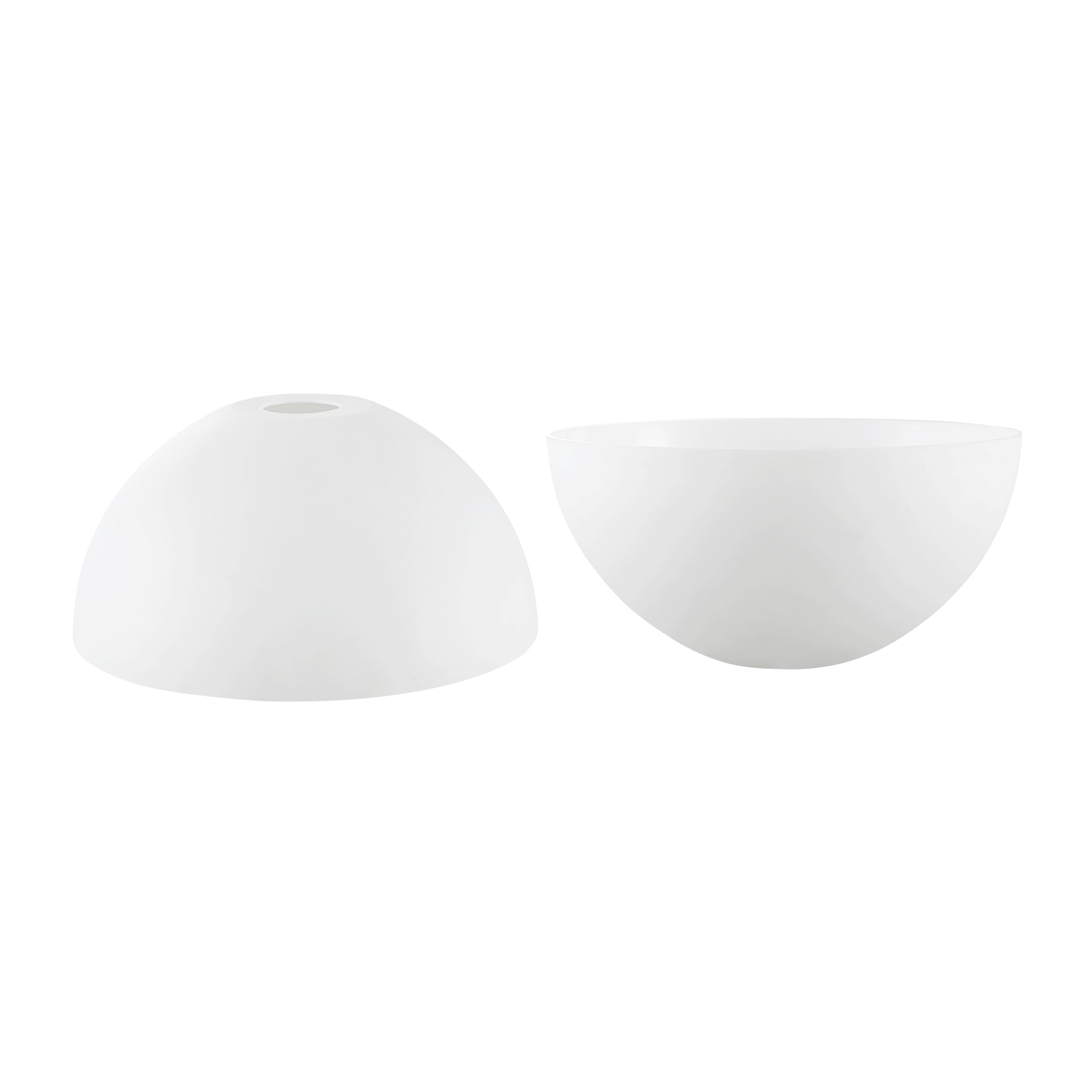 Aspen Creative 28013-15-2, White Replacement Plastic Shade, for Torchiere Lamp Floor Lamp, 1-5/8" F, 3" T x 10'' Dia x 4-3/4'' H, Set of 2