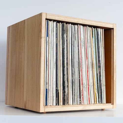 Keep Them Spinning - Cajón Vinilos en Madera Lacada | Estanterías...