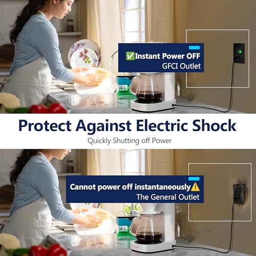 Image of LIDER GFCI Outlet 15Amp, GFCI Receptacle, ETL Listed, Matte Black, 10-Pack | Tamper-Resistant Receptacle, LED Indicator, Screwless Wall Plate, Thermoplastic, No-False-Trip, Matte Black
