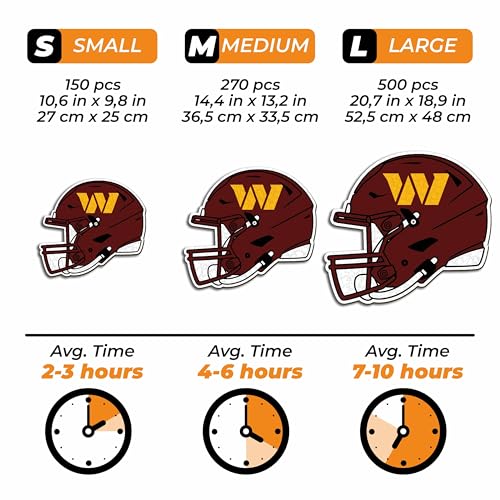 Iconic Puzzles, Washington Commanders Helmet, Wooden Puzzle officially licensed NFL, 100% sustainable - Image 4
