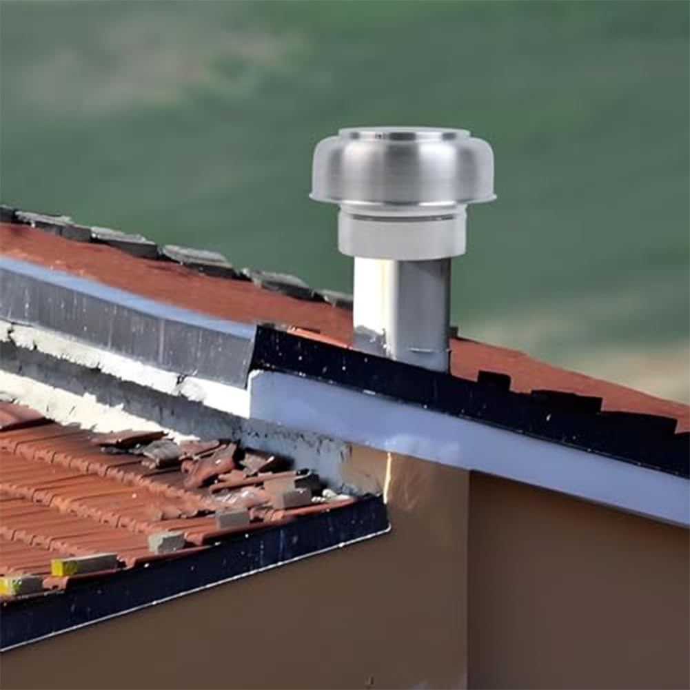 Aluminio sombrerete de Chimenea - 5.24 ventilación de Techo, Fácil de Instalar &