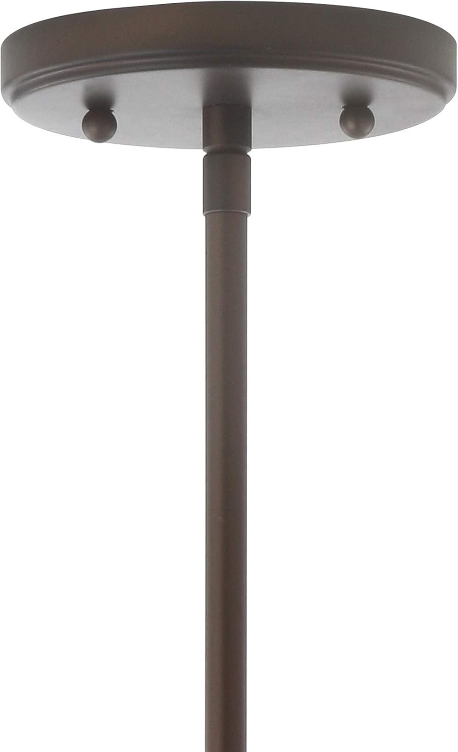 JONATHAN Y 7.25" Oil Rubbed Bronze Modern Schoolhouse LED Pendant Light Fixture, Adjustable Drop Metal Hanging Lamp with White Glass Shade for Kitchen Island, Dining Room, Foyer (JYL3516C)