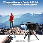 Video Camera Camcorder 4K 30fps 48MP with IR Night Vision, 16X Digital Zoom Cam Corder 3.0" 270° Rotation Touch Screen Video Recorder for YouTube with Remote Control, Battery, 32GB SD Card - Image 5