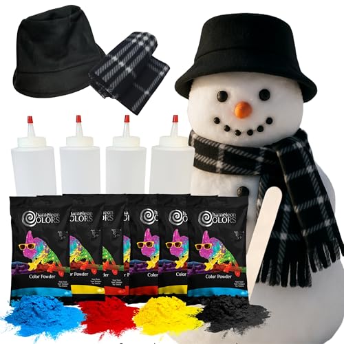 Product Image of the Chameleon Colors Snowman Kit - Snowman Decorating Kit with 4 Vibrant Chalk...