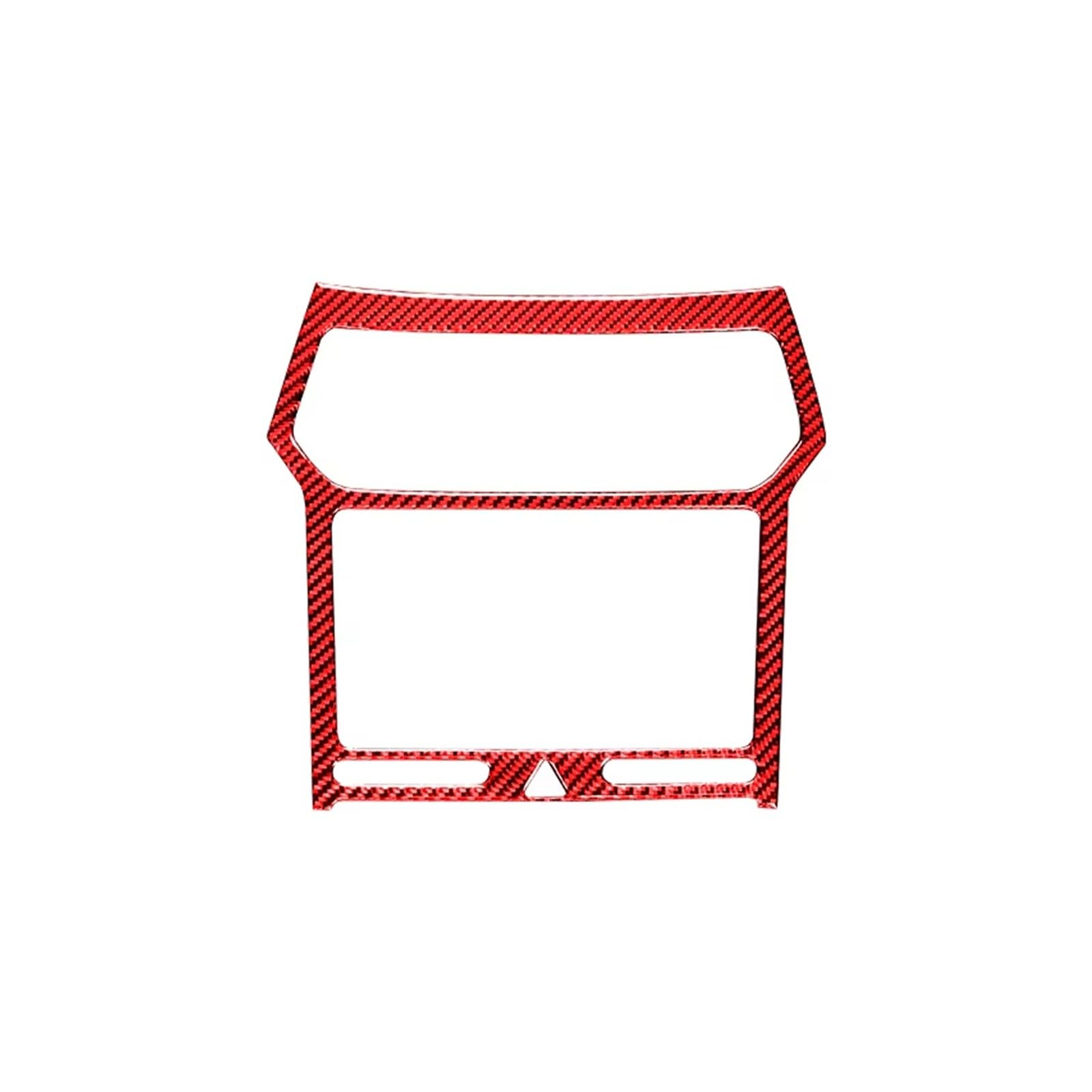 Interior Trim for for Explorer 2013-2019 Car Central Air Outlet Navigation Panel Decorative Frame Sticker Decal Carbon Fiber Panel Frame Cover(Red)