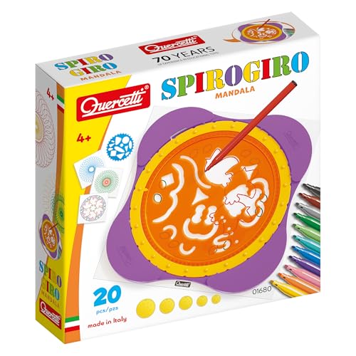 Quercetti Spirogiro Mandala 20 Pezzi, Spirograph-Spiral...